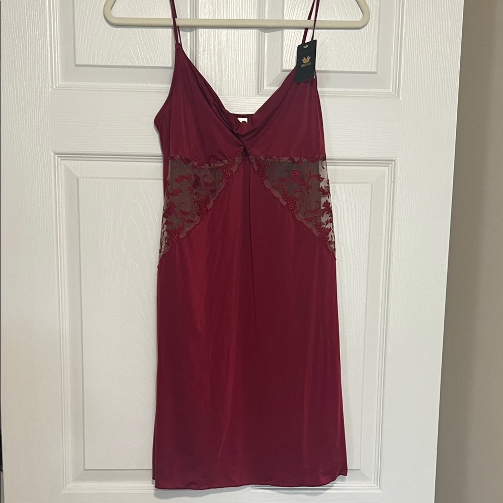 Wacoal Burgundy Lace Chemise